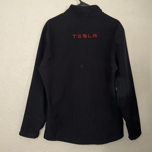 Tesla mens corporate employee jacket black with red logo - Picture 2 of 6